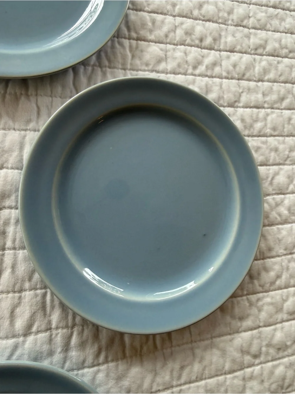 Vintage Lu-Ray Pastels Blue Plates Salad Bread Dessert - 6-3/8” Spring Easter